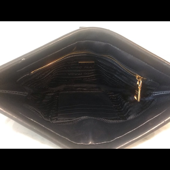 Prada Navy Ruffle Clutch with Strap - Picture 2 of 3